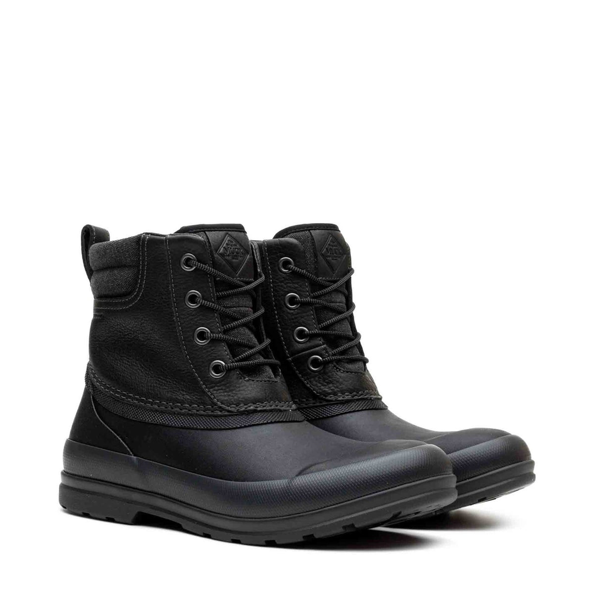 black grey duck boots