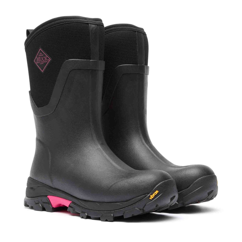 Muck Boots Womens Black Arctic Ice Vibram AG All Terrain Short Boots