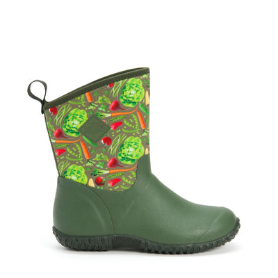 Women's RHS Muckster II Short Boots Green Veggie Print